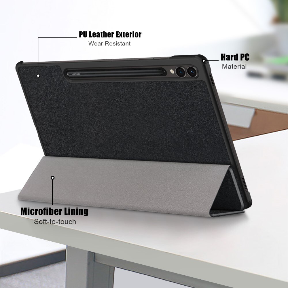 Samsung Galaxy Tab S9 Plus Fodral Tri-fold svart