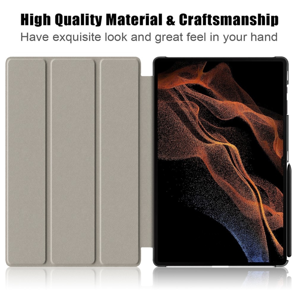 Fodral Tri-fold Samsung Galaxy Tab S9 Ultra Svart