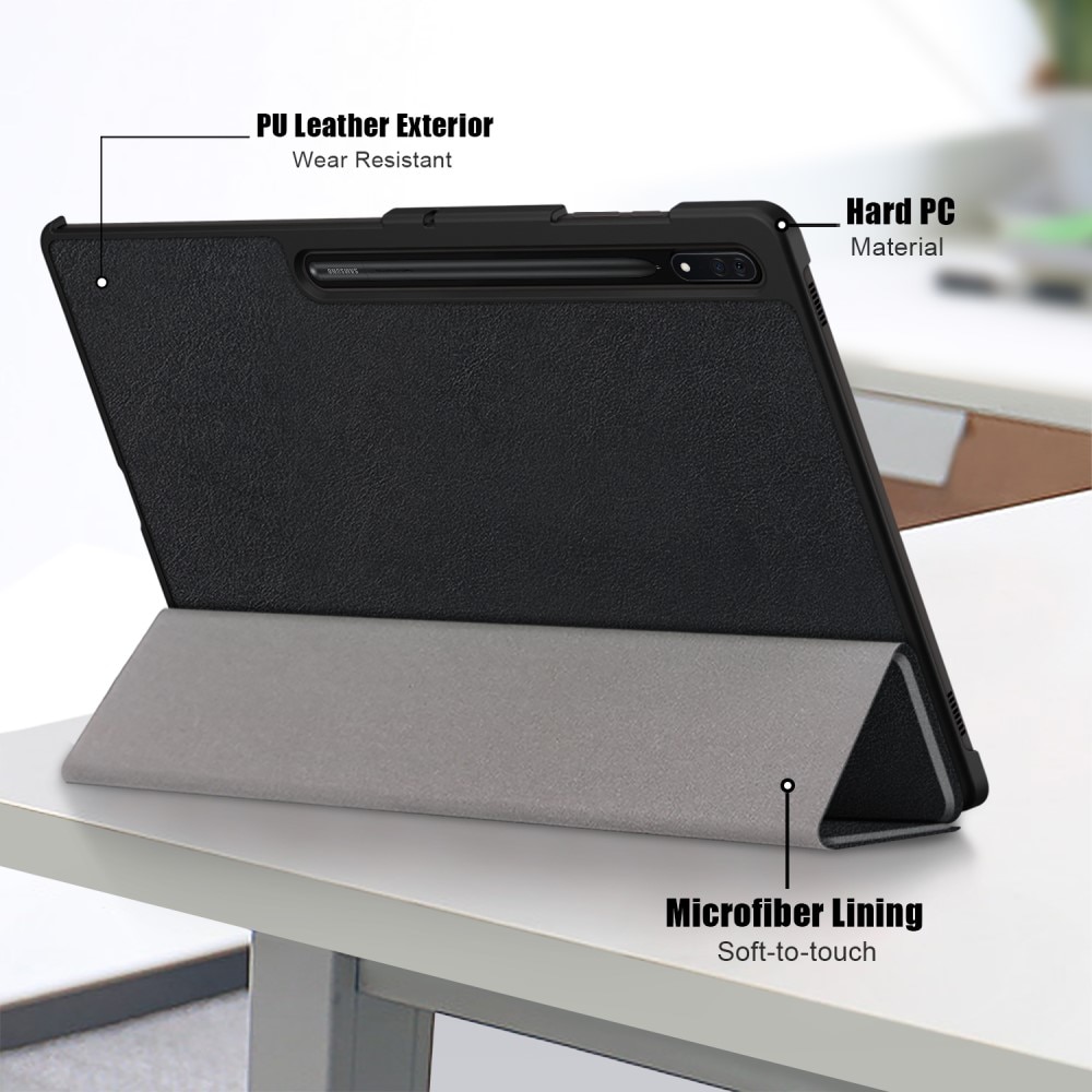 Fodral Tri-fold Samsung Galaxy Tab S9 Ultra Svart