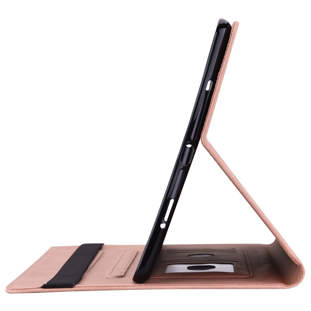 Läderfodral Fjärilar Samsung Galaxy Tab S7 FE rosa