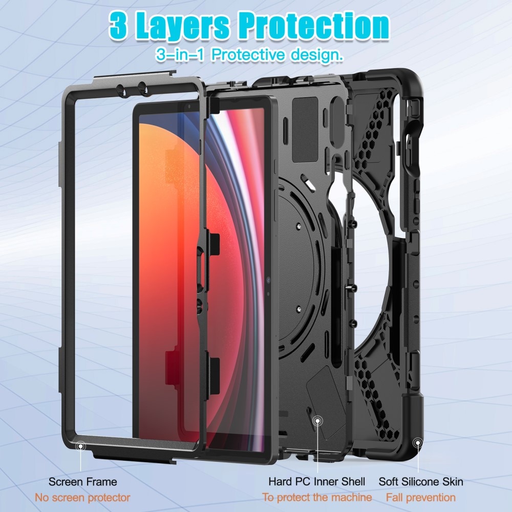 Kickstand Hybrid Case Samsung Galaxy Tab S7/S8 Black