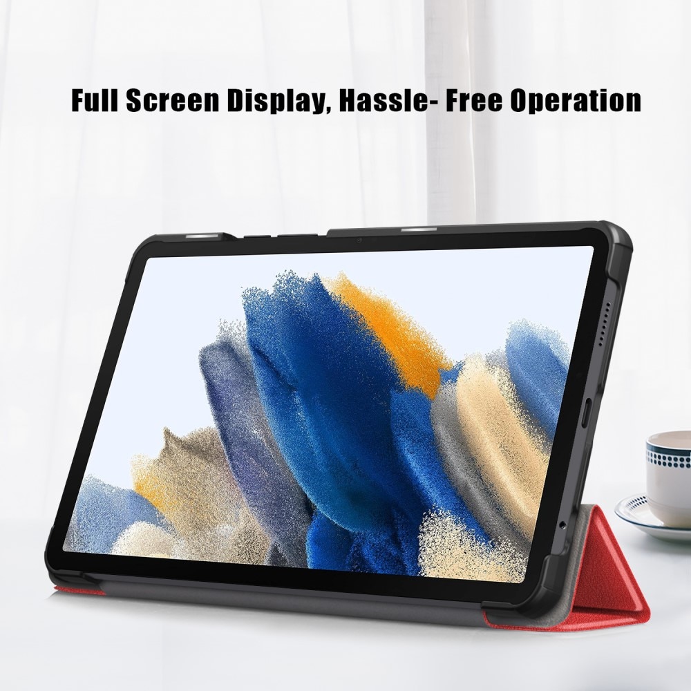 Samsung Galaxy Tab A9 Fodral Tri-fold röd