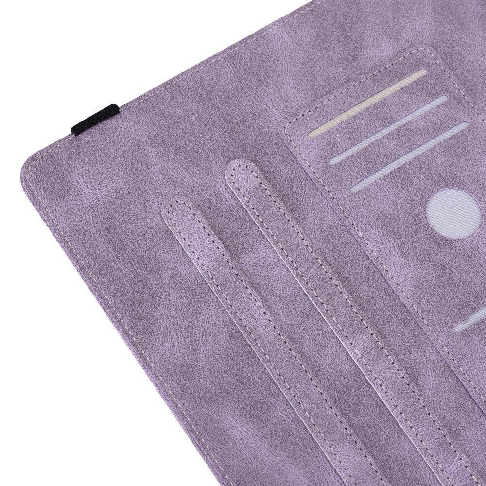 Läderfodral Fjärilar Samsung Galaxy Tab A9 Lila