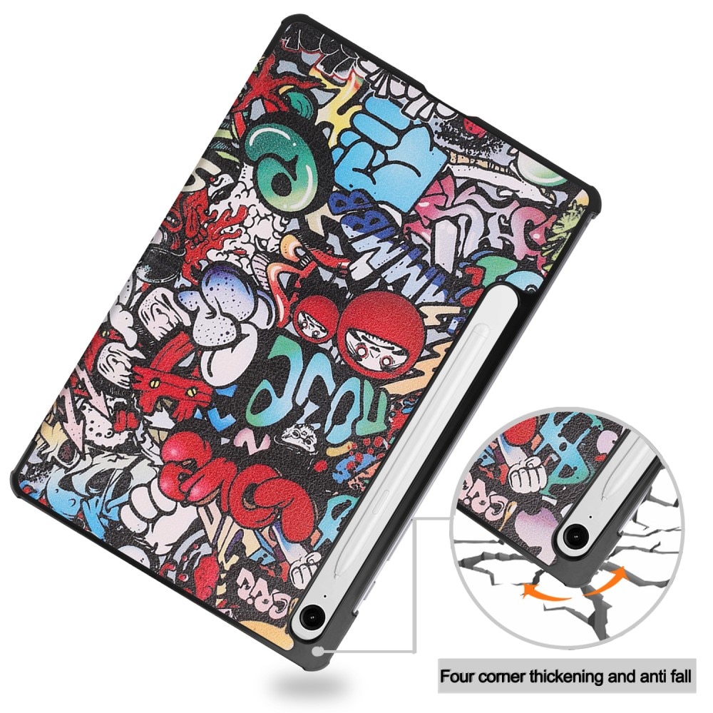 Fodral Tri-fold Samsung Galaxy Tab S9 FE - Graffiti