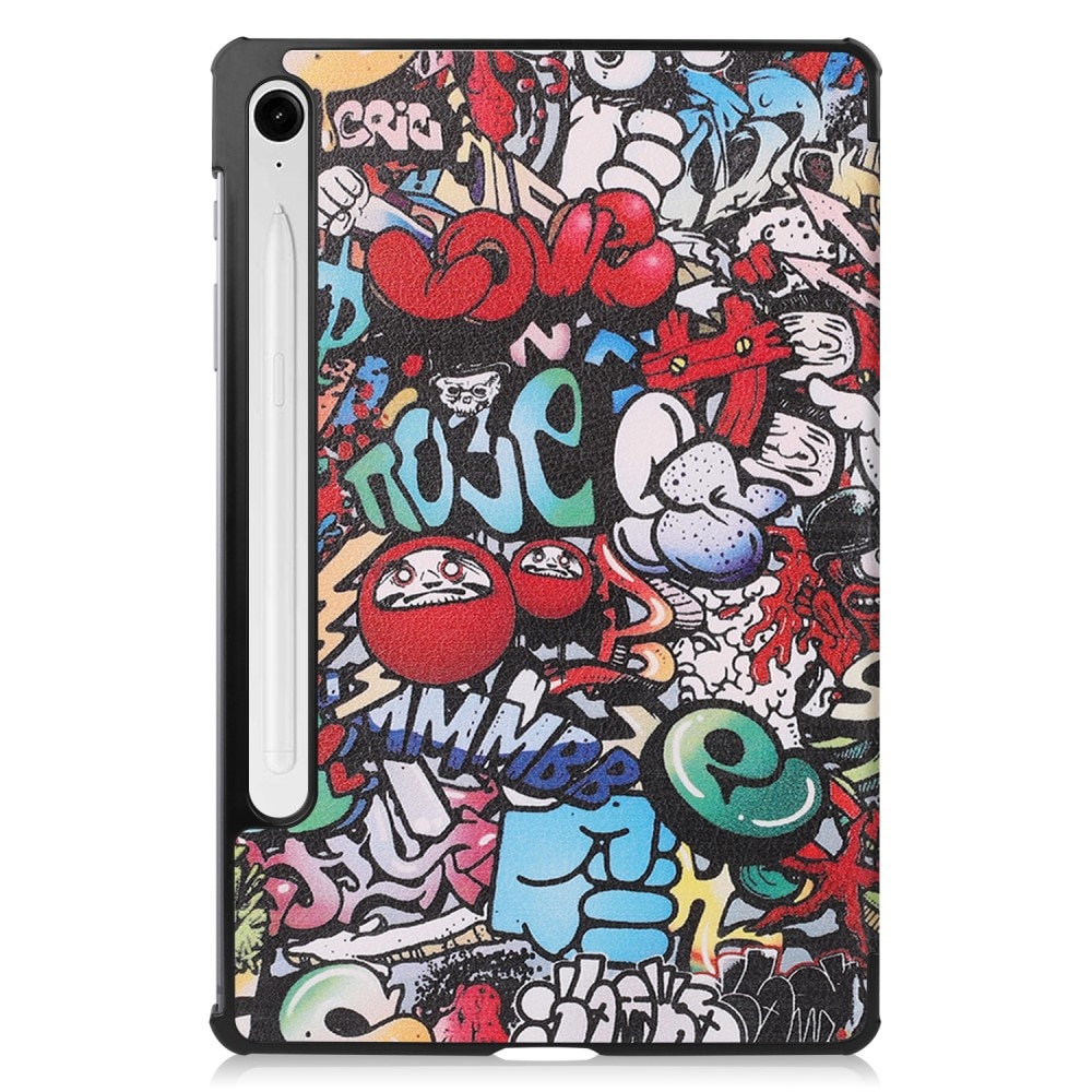 Fodral Tri-fold Samsung Galaxy Tab S9 FE - Graffiti