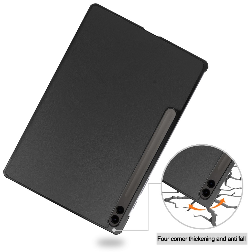 Samsung Galaxy Tab S9 FE Plus Fodral Tri-fold svart
