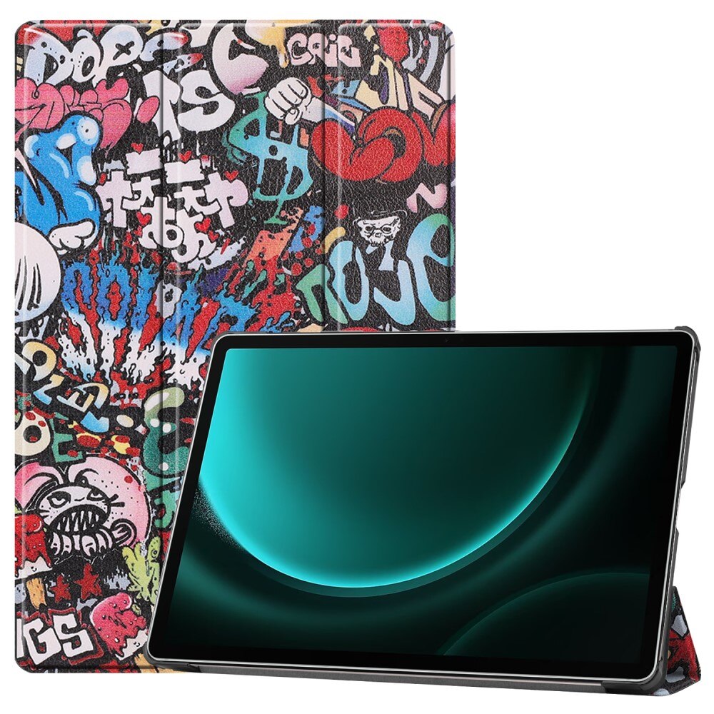 Fodral Tri-fold Samsung Galaxy Tab S9 FE Plus Flerfärgad/mönster