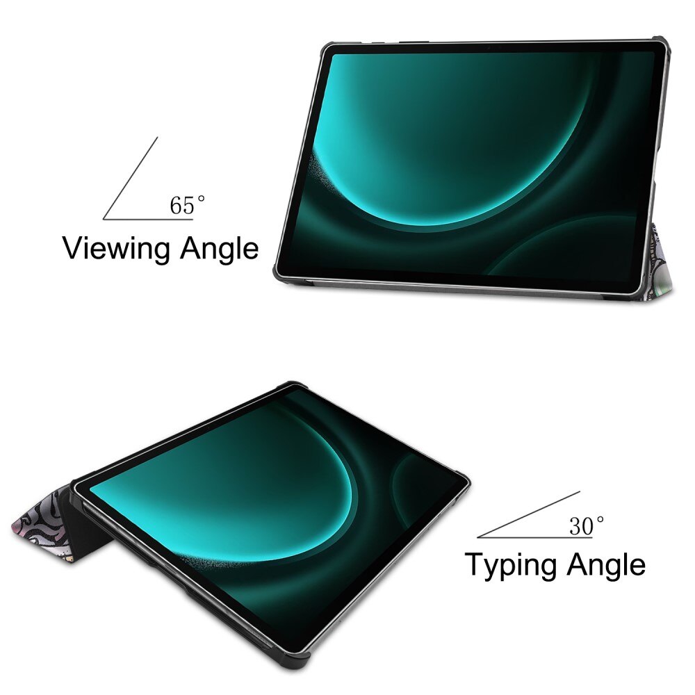Fodral Tri-fold Samsung Galaxy Tab S9 FE Plus Flerfärgad/mönster