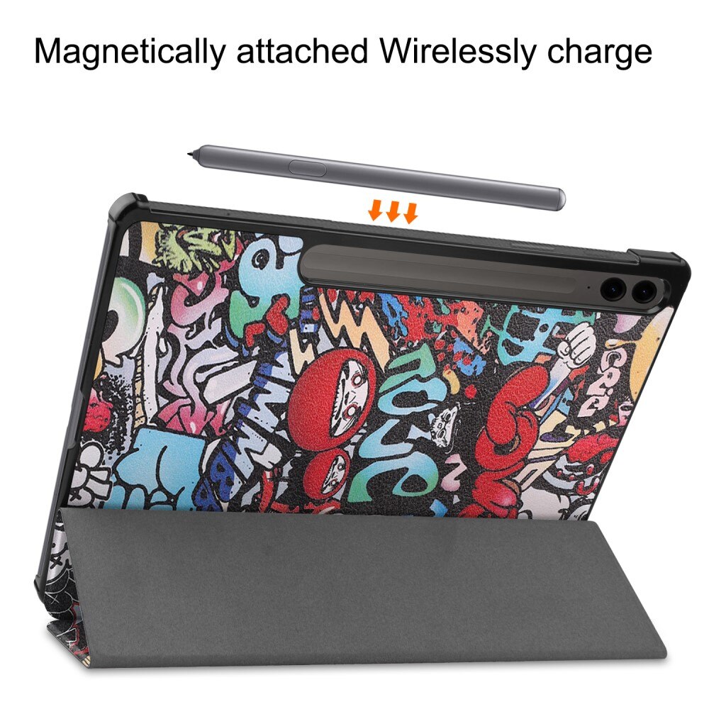 Fodral Tri-fold Samsung Galaxy Tab S9 FE Plus Flerfärgad/mönster