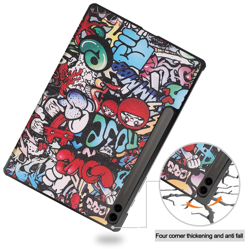 Fodral Tri-fold Samsung Galaxy Tab S9 FE Plus Flerfärgad/mönster