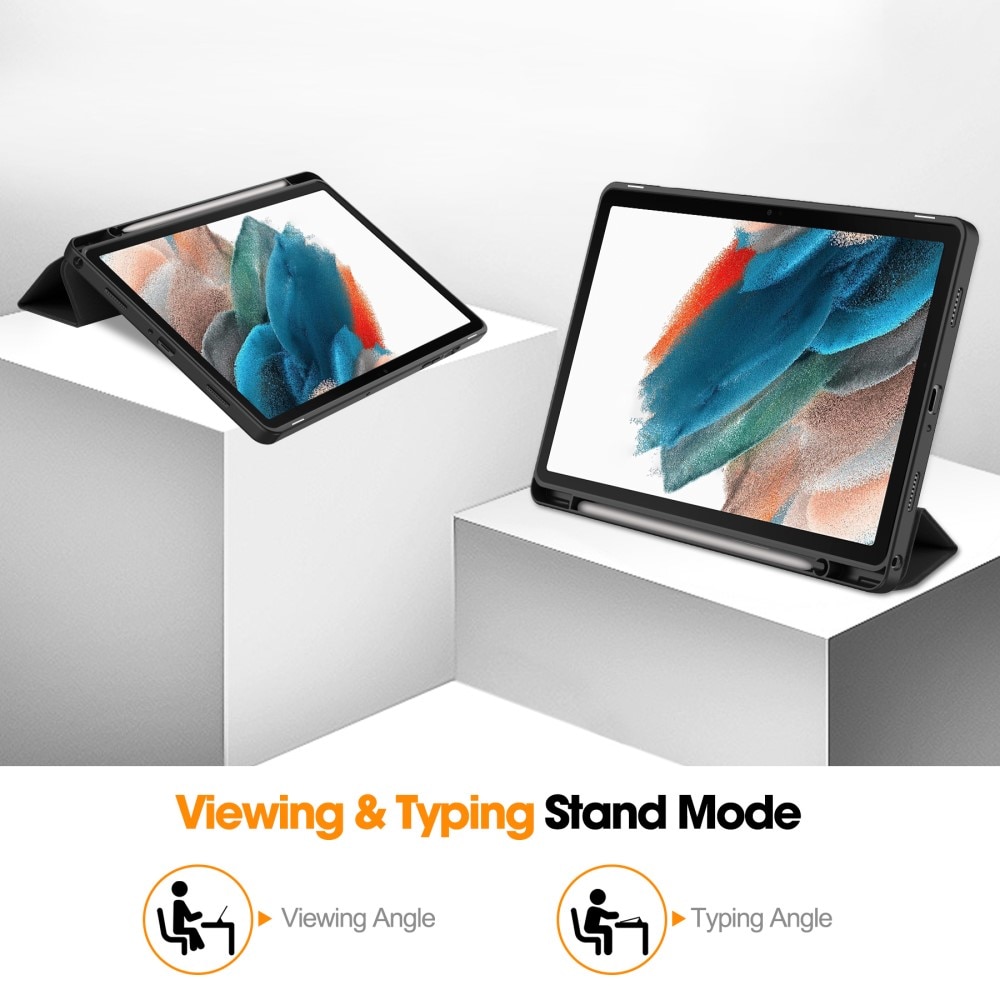 Samsung Galaxy Tab A9 Plus Fodral Tri-fold med Pencil-hållare Svart