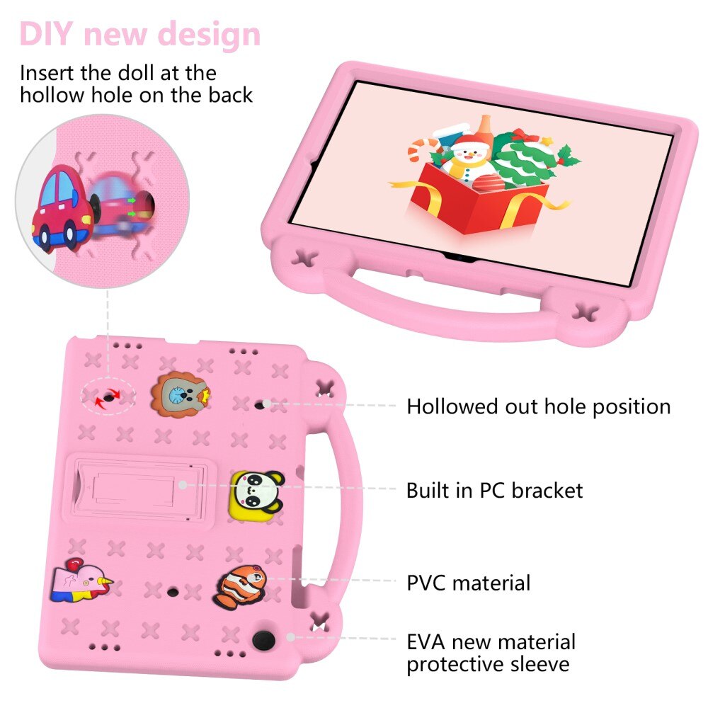 Barnskal med figurer och ställ Samsung Galaxy Tab A9 Plus rosa