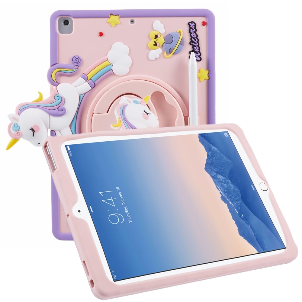 Skal Enhörning med ställ iPad 9.7 6th Gen (2018) rosa