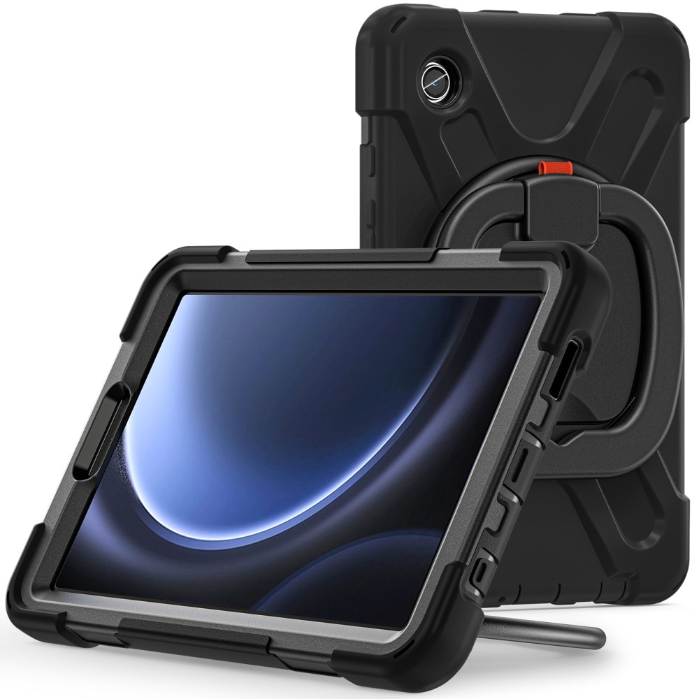 Kickstand Hybridsskal med axelrem Samsung Galaxy Tab A9 svart