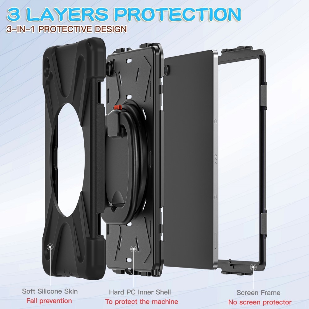 Kickstand Hybrid Case Samsung Galaxy Tab A9 Plus Black