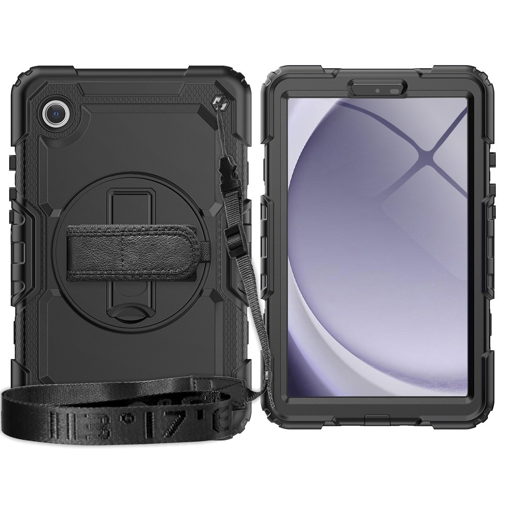 Stöttåligt Full Protection Hybridskal med axelrem Samsung Galaxy Tab A9 svart