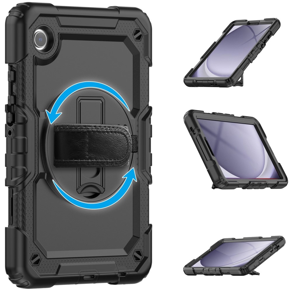 Stöttåligt Full Protection Hybridskal med axelrem Samsung Galaxy Tab A9 svart