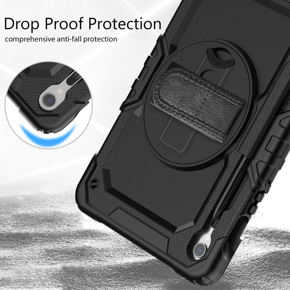 Stöttåligt Full Protection Hybridskal med axelrem Samsung Galaxy Tab S9 FE svart