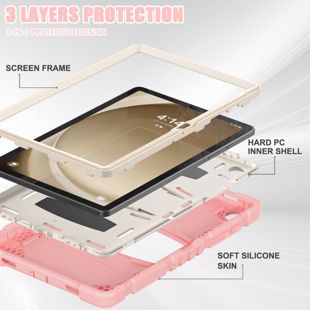 Stöttåligt Hybridskal Kickstand Samsung Galaxy Tab A9 Plus rosa