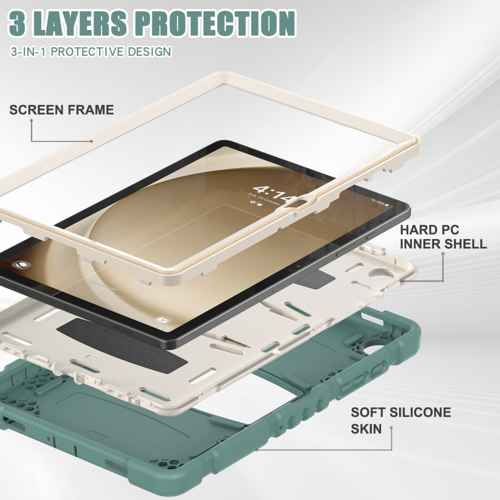 Stöttåligt Hybridskal Kickstand Samsung Galaxy Tab A9 Plus grön