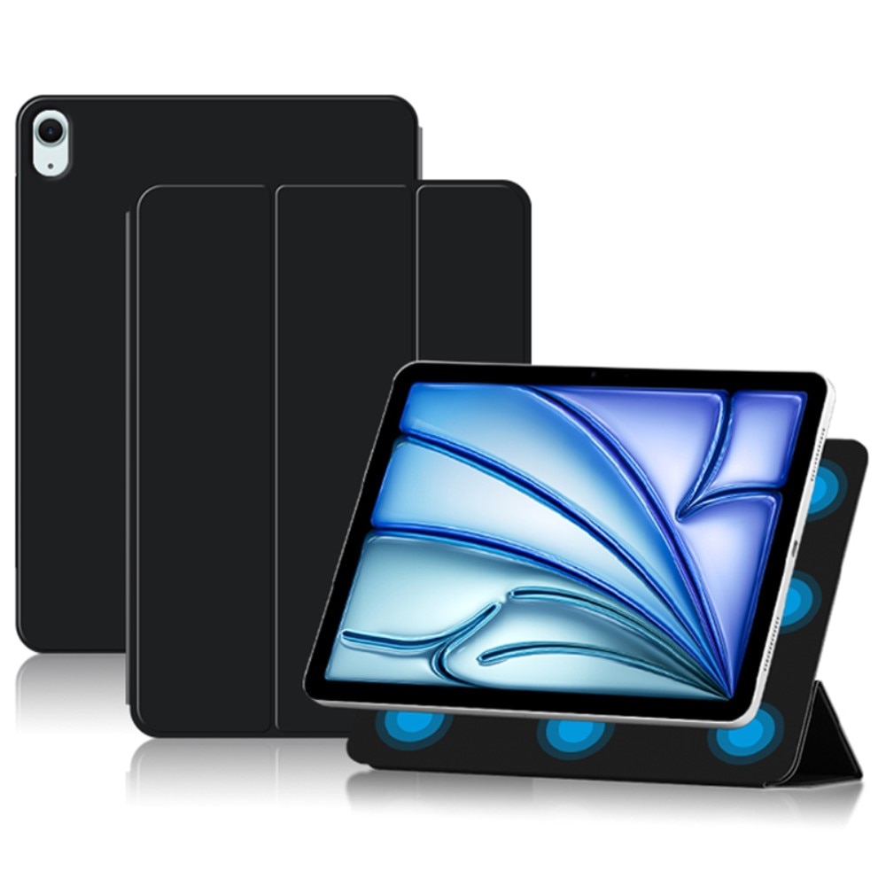 iPad Air 13 (2024) Fodral Tri-fold Magnetic svart