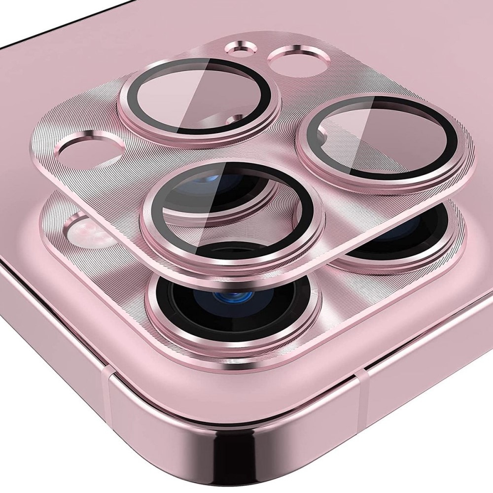 Kameraskydd Aluminium+Härdat Glas iPhone 14 Pro/14 Pro Max rosa