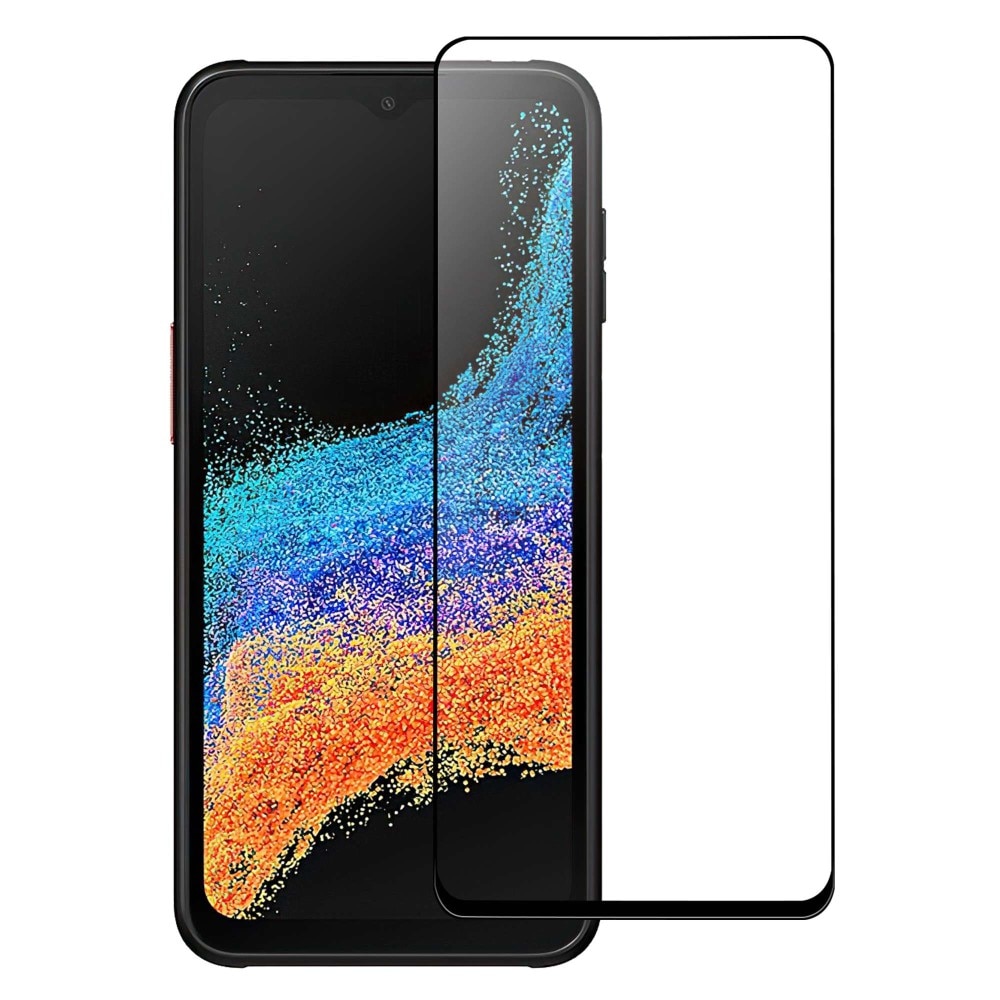 Heltäckande Härdat Glas Skärmskydd Samsung Galaxy Xcover 6 Pro svart