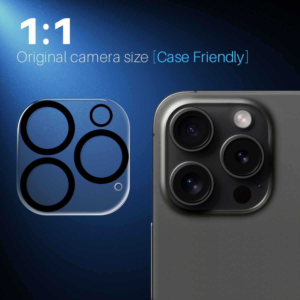 Kameraskydd Härdat Glas iPhone 16 Pro Max (2-pack)