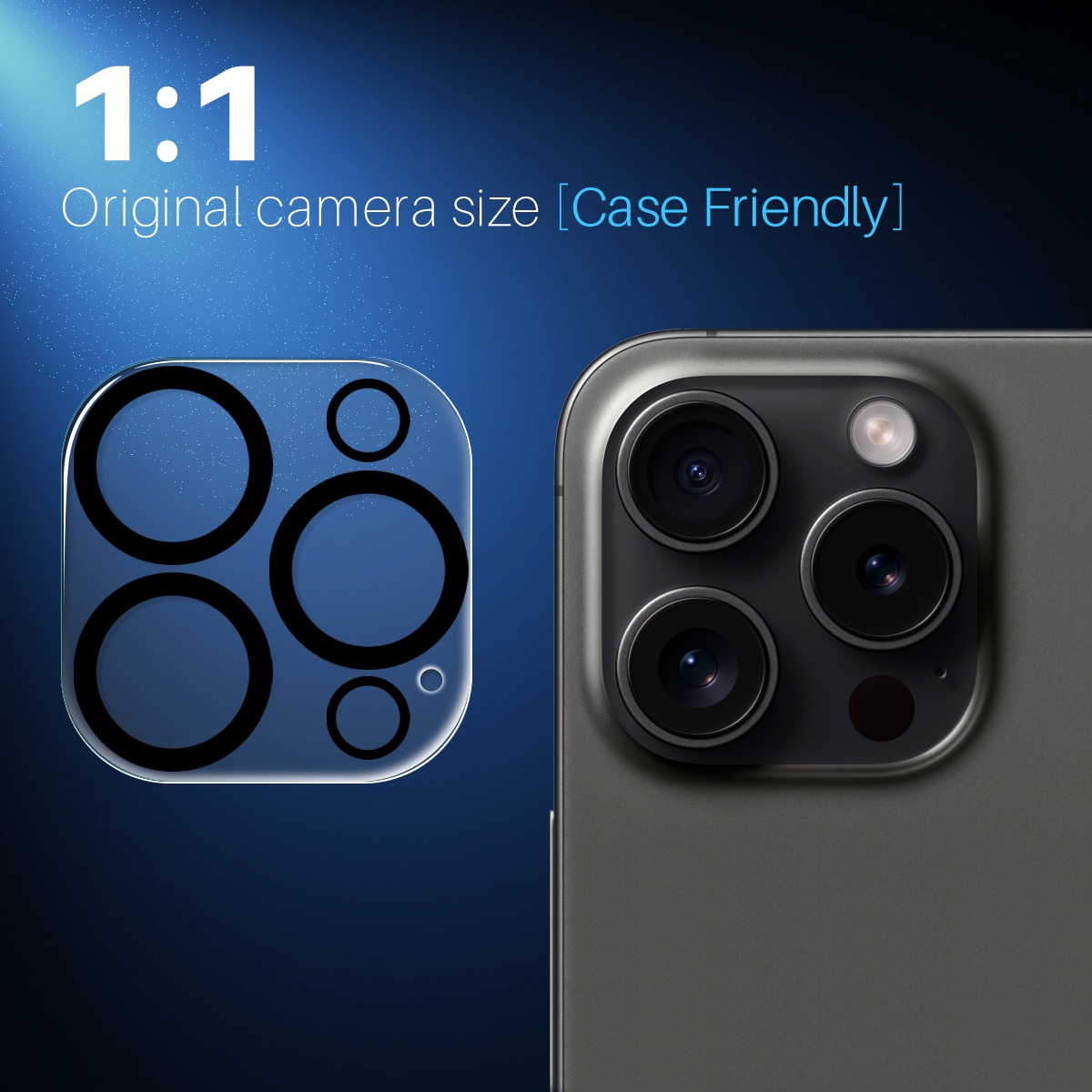 Kameraskydd Härdat Glas iPhone 15 Pro Max (2-pack)