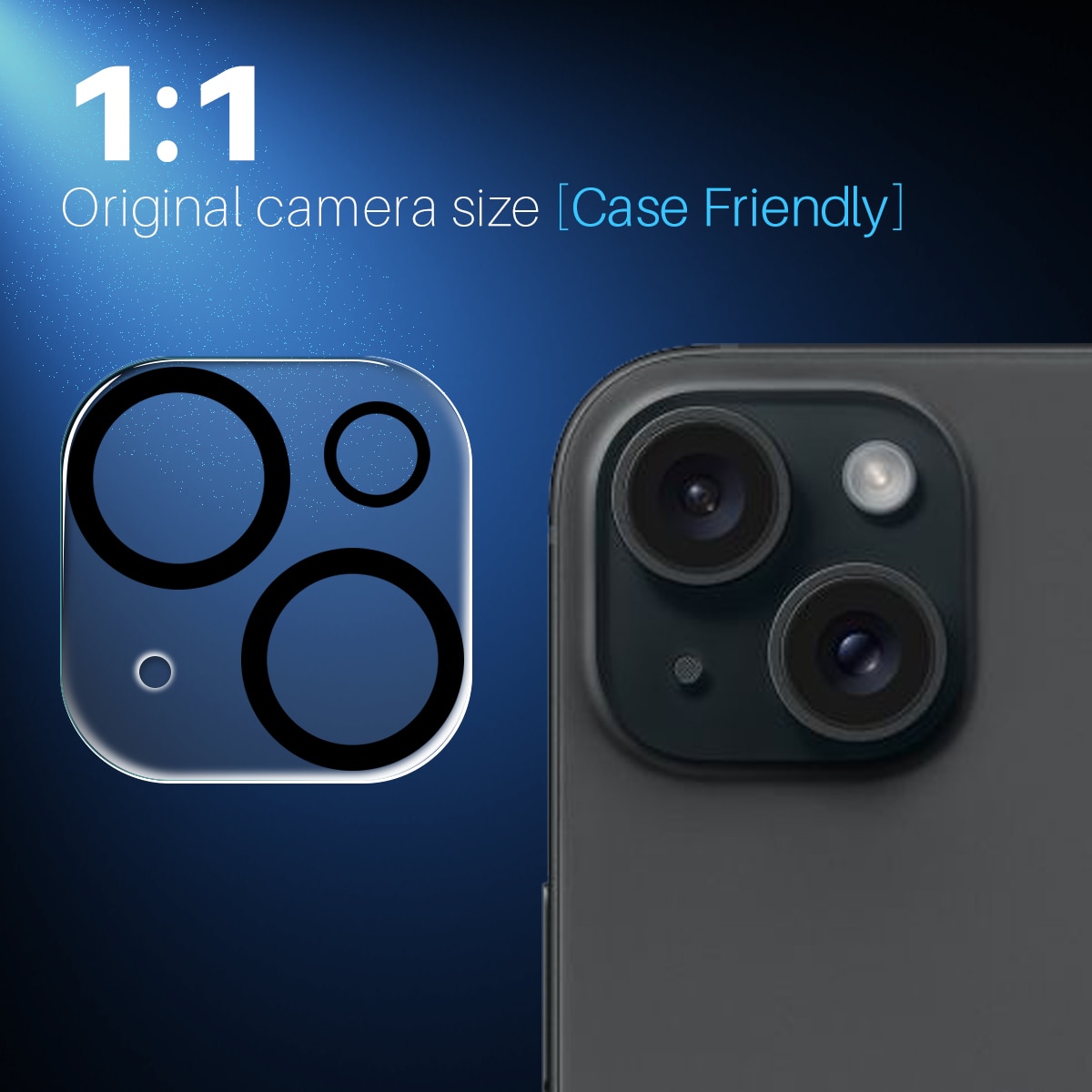 Kameraskydd Härdat Glas iPhone 15 Plus (2-pack)