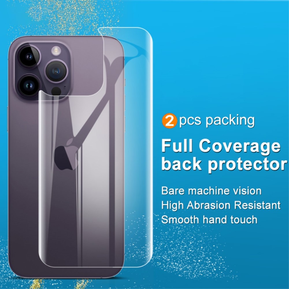 2-Pack Hydrogel Film Baksida iPhone 14 Pro