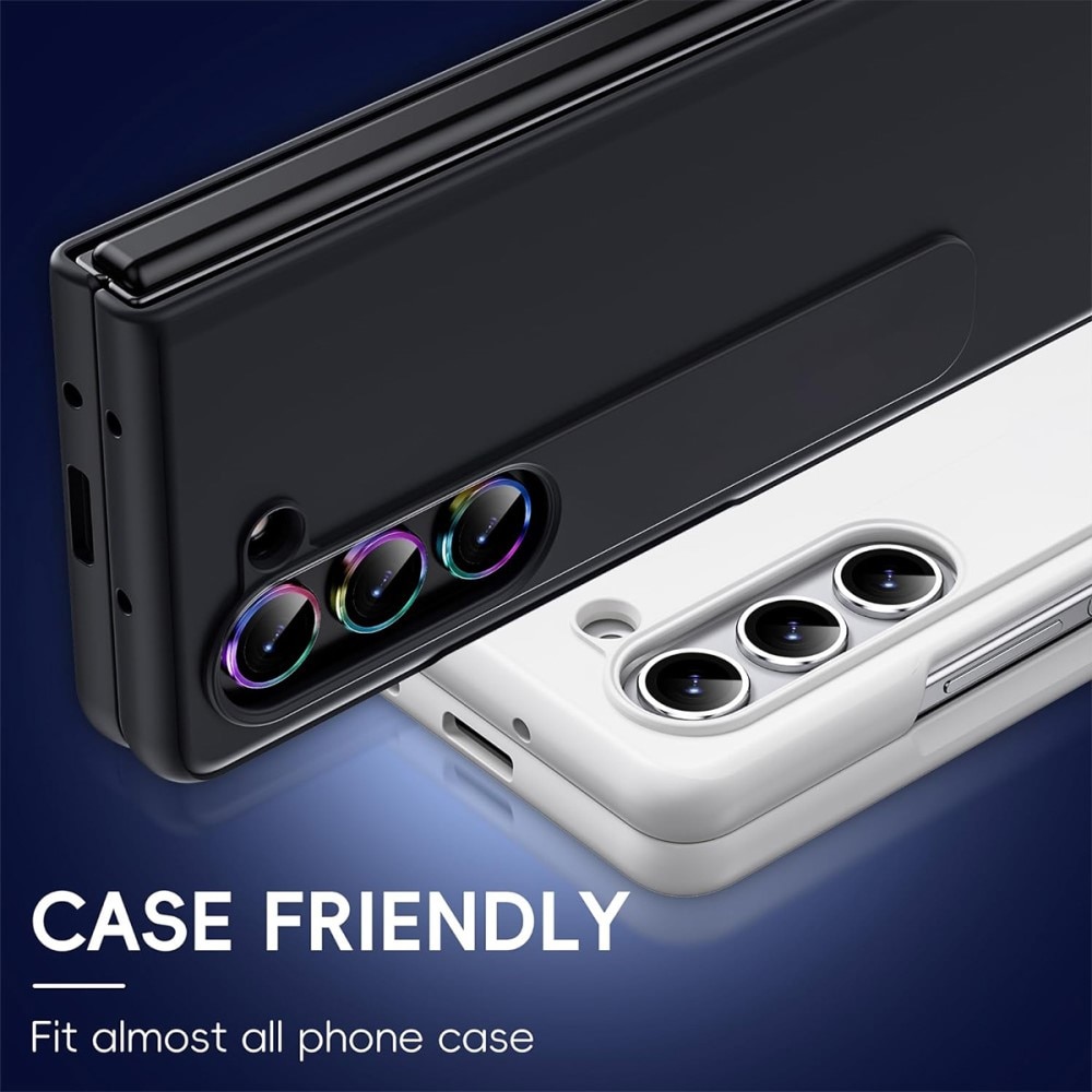 Linsskydd Aluminium + Härdat Glas Samsung Galaxy Z Fold 7 Svart