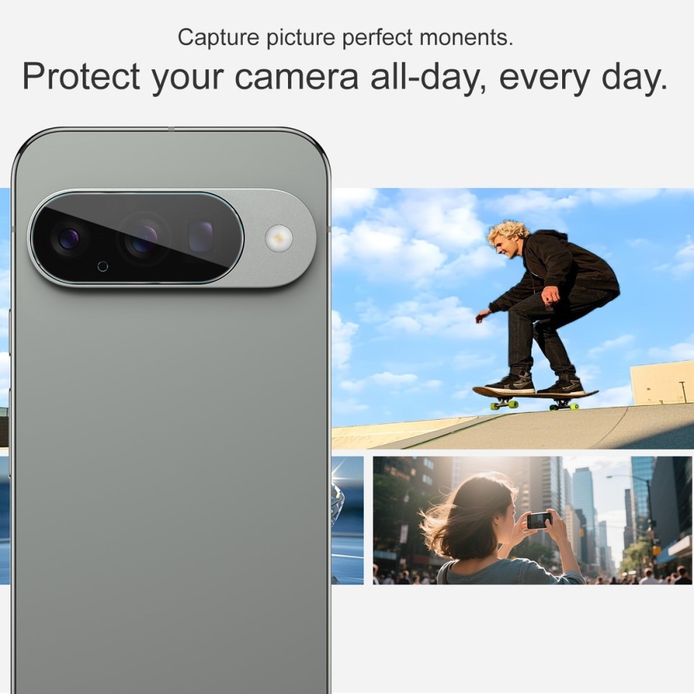 2-pack Härdat Glas Linsskydd Google Pixel 10 Genomskinlig