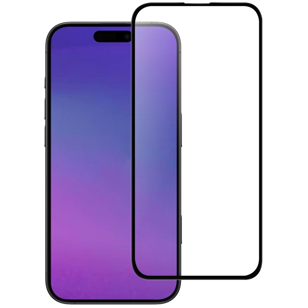 Heltäckande Härdat Glas Skärmskydd iPhone 17 svart