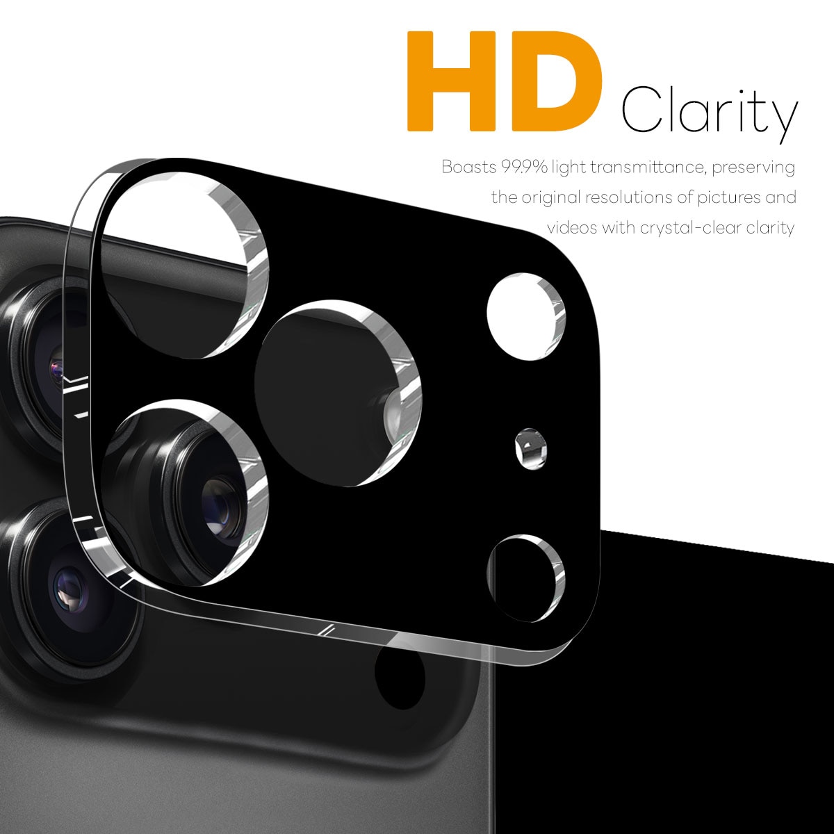 Kameraskydd Härdat Glas iPhone 17 Pro (2-pack) svart