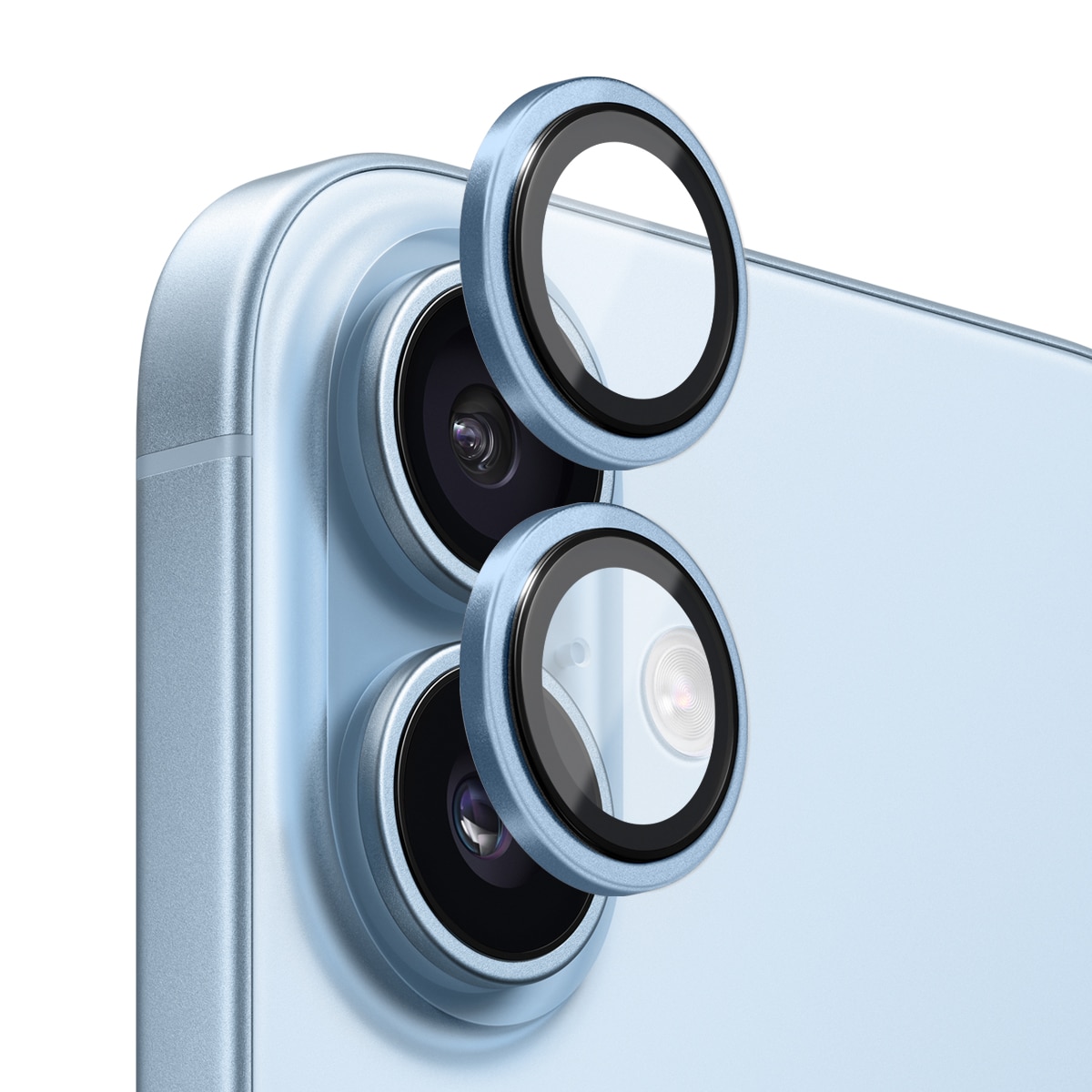 Linsskydd Härdat Glas Aluminium iPhone 17 Blå