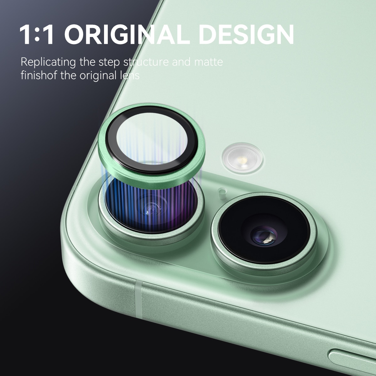 Linsskydd Härdat Glas Aluminium iPhone 17 Grön