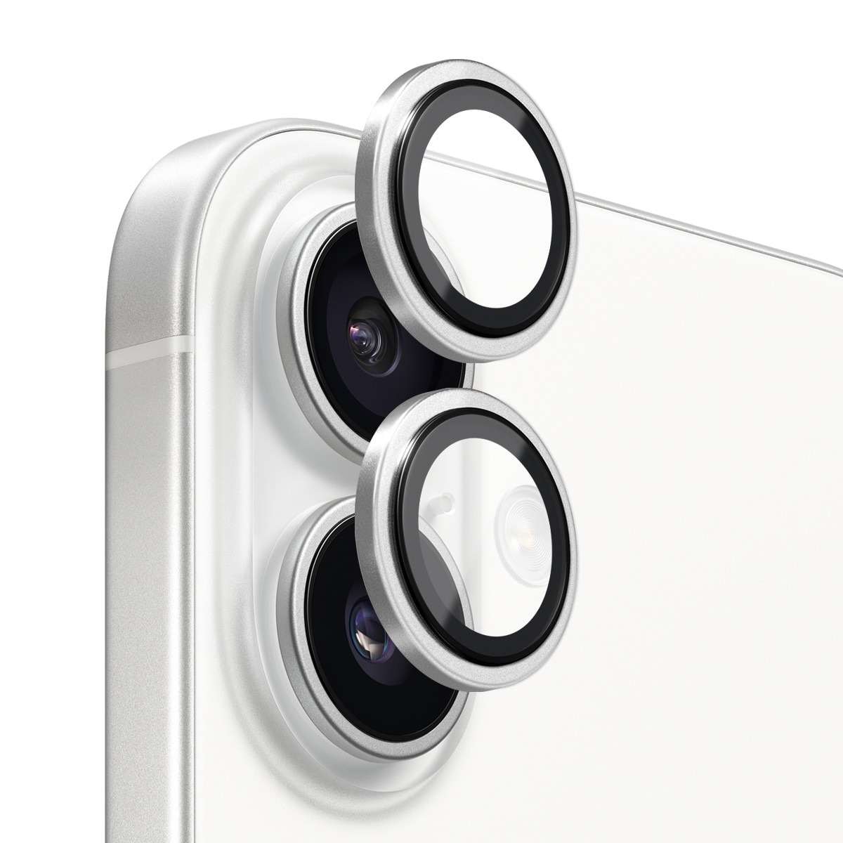 Linsskydd Härdat Glas Aluminium iPhone 17 Silver
