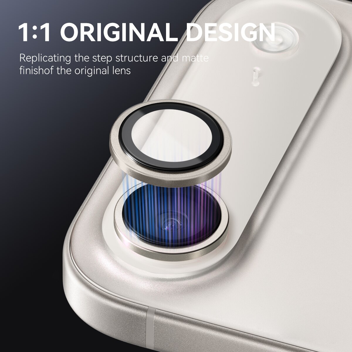 Linsskydd Härdat Glas Aluminium iPhone 17 Air Grå