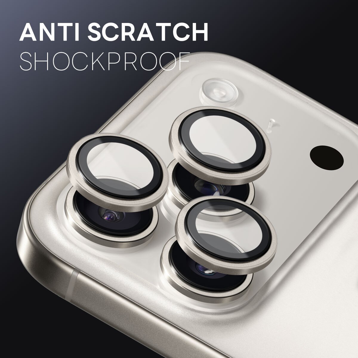 Linsskydd Härdat Glas Aluminium iPhone 17 Pro Grå