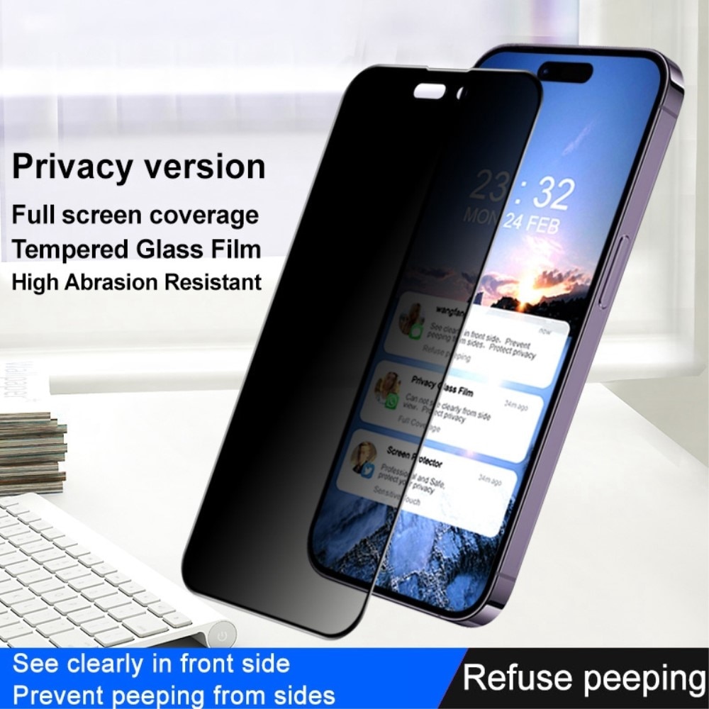 Heltäckande Privacy Skärmskydd iPhone 14 Pro