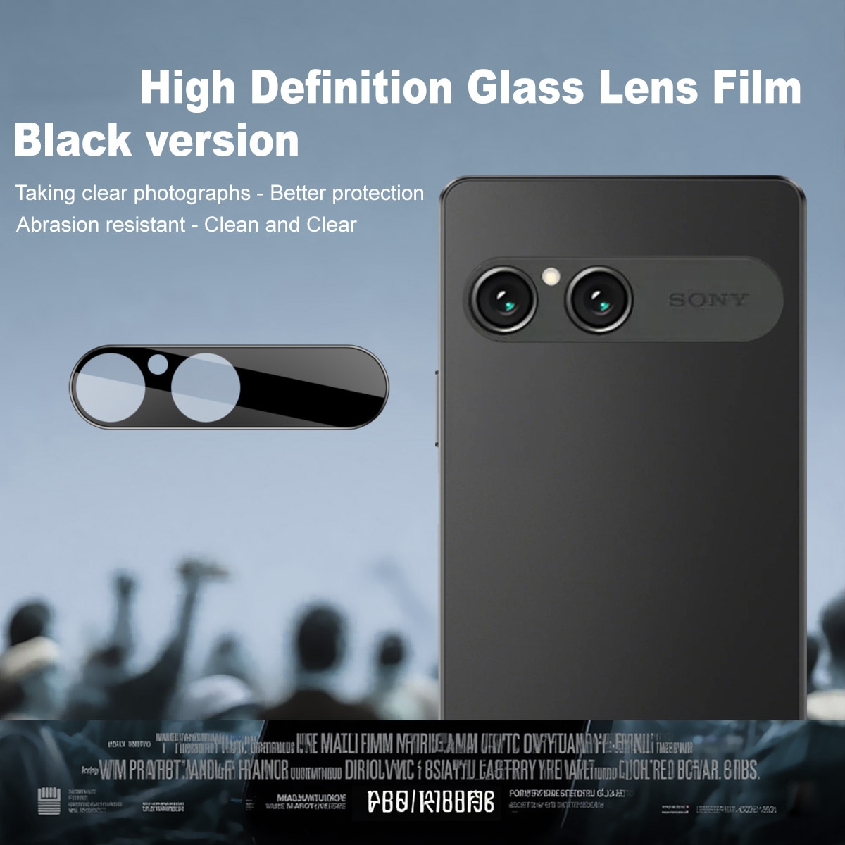 Härdat Glas 0.2mm Linsskydd Sony Xperia 10 VII Svart