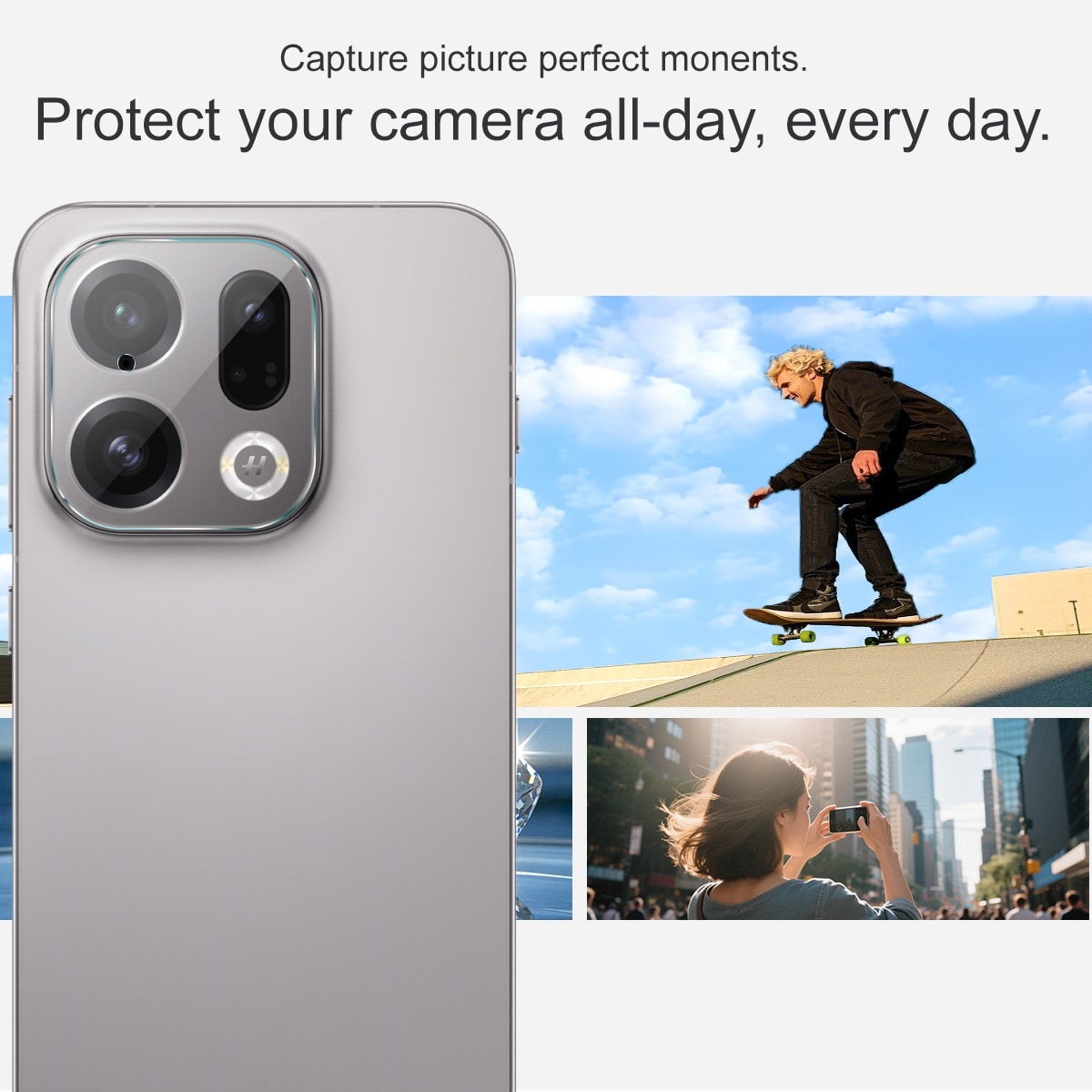 Härdat Glas 0.2mm Linsskydd Oppo Find X9 Genomskinlig