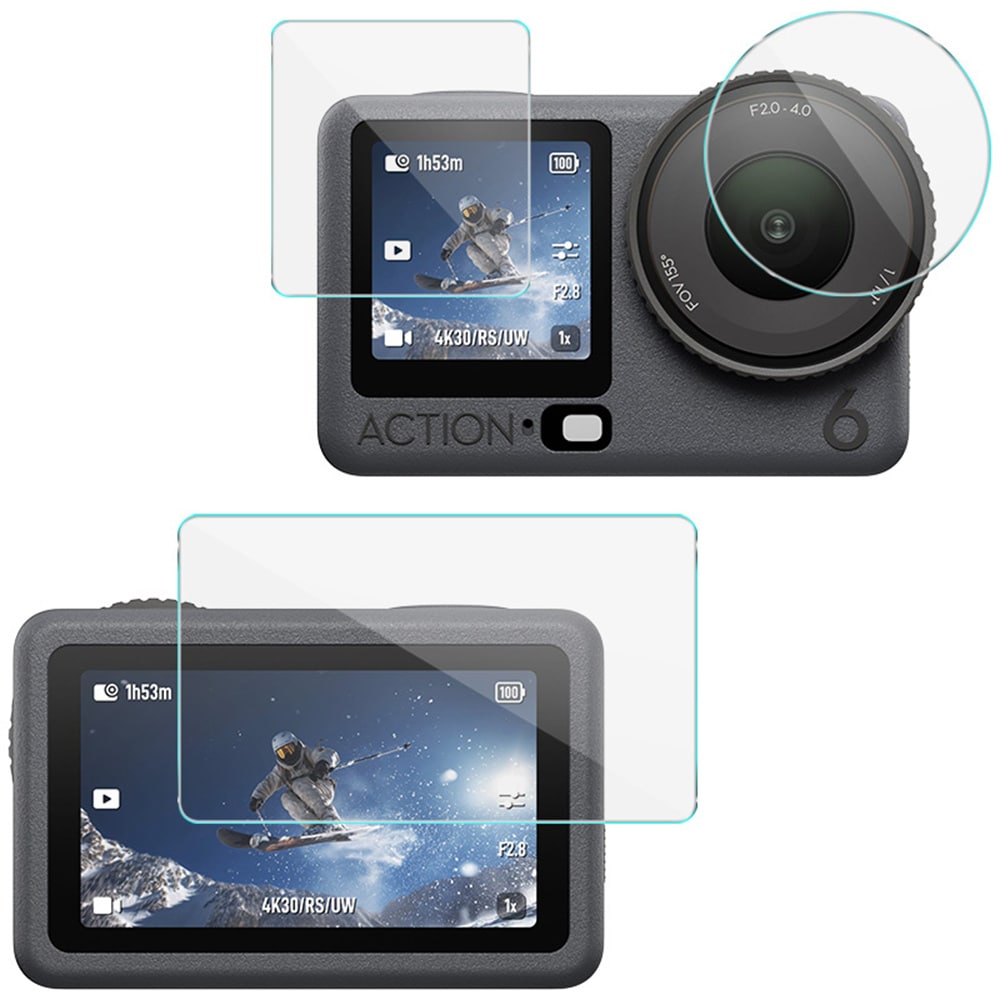 Heltäckande Härdat Glas DJI Osmo Action 6