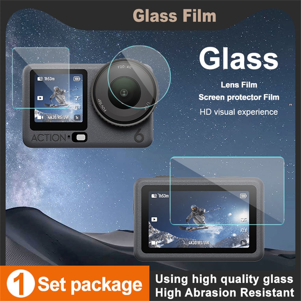 Heltäckande Härdat Glas DJI Osmo Action 6
