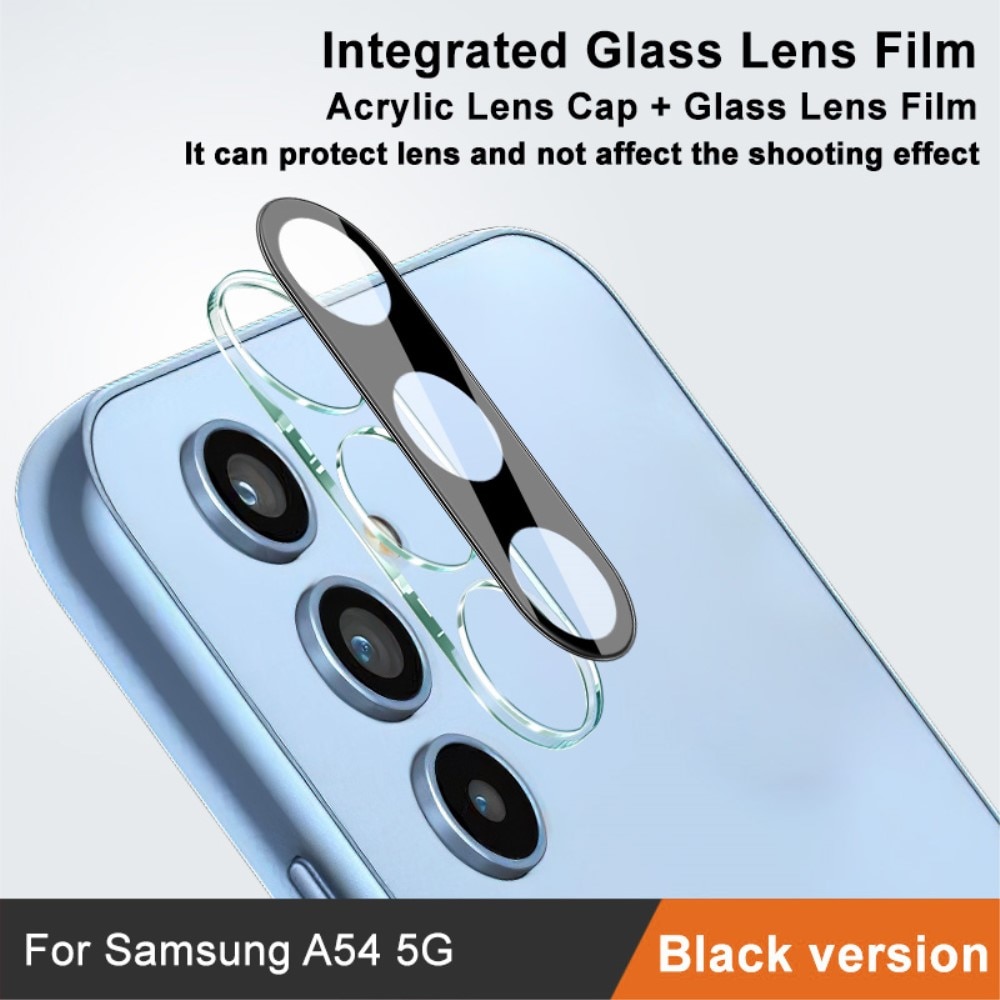 Härdat Glas 0.2mm Linsskydd Samsung Galaxy A54 svart