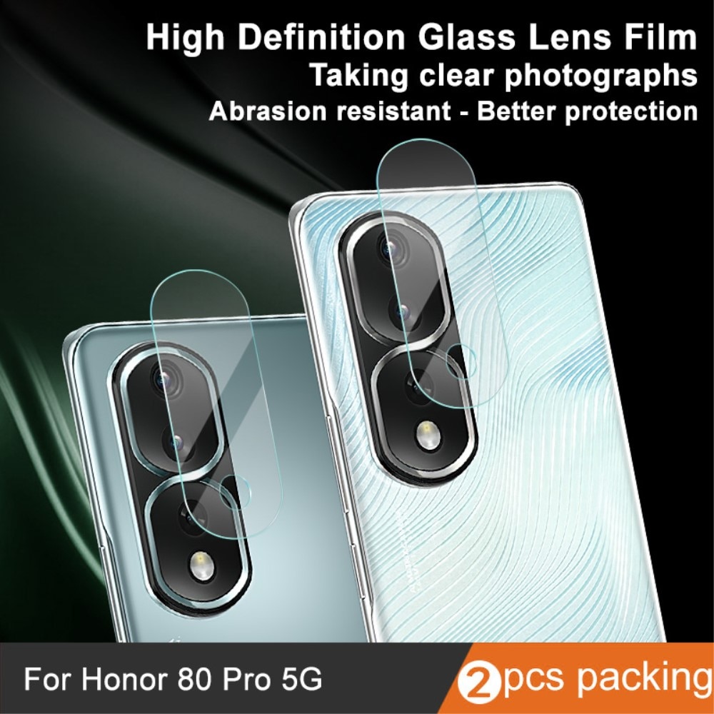 2-pack Härdat Glas Linsskydd Honor 80 Pro transparent