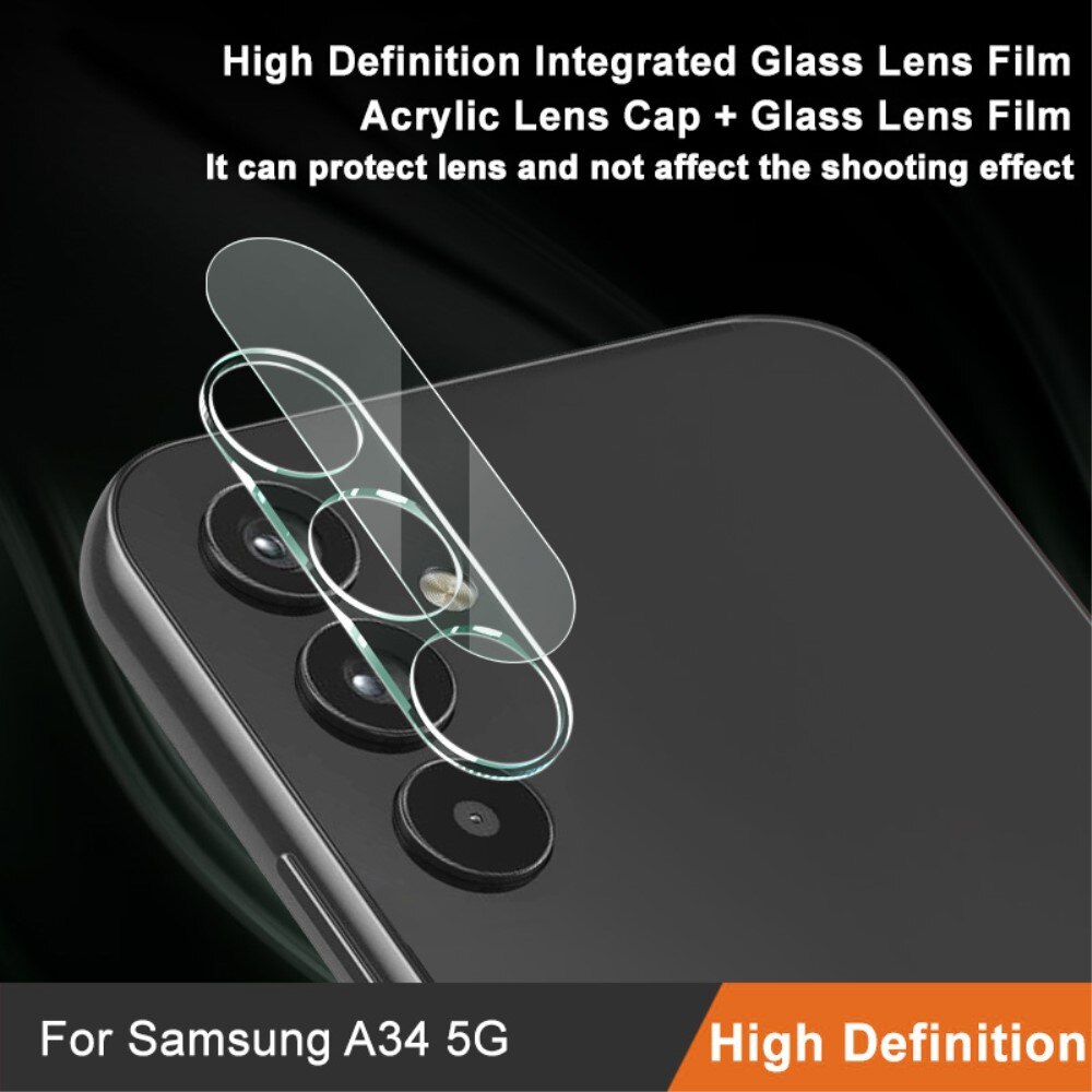 Härdat Glas 0.2mm Linsskydd Samsung Galaxy A34 Genomskinlig