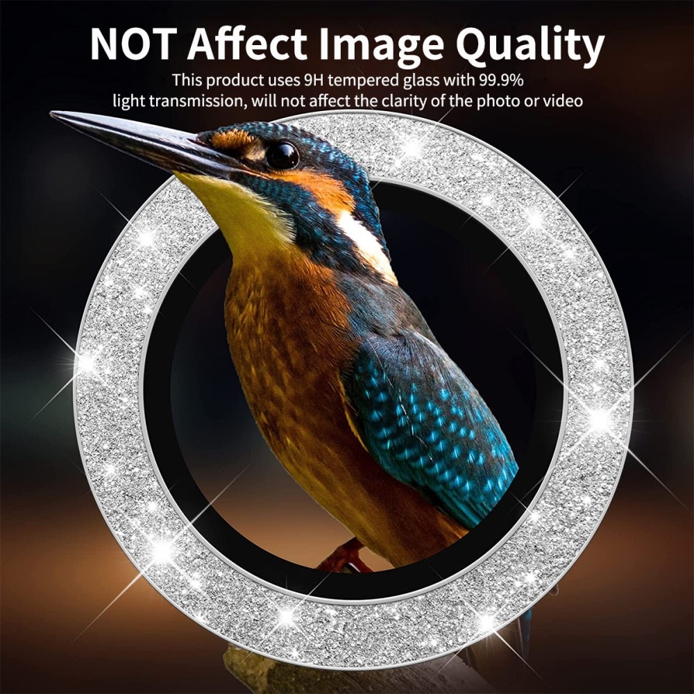 Glitter Linsskydd Aluminium + Glas Samsung Galaxy S23 Ultra guld