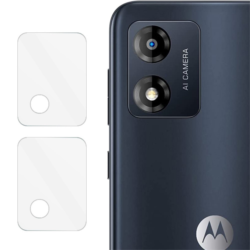 2-pack Härdat Glas Linsskydd Motorola Moto E13 transparent